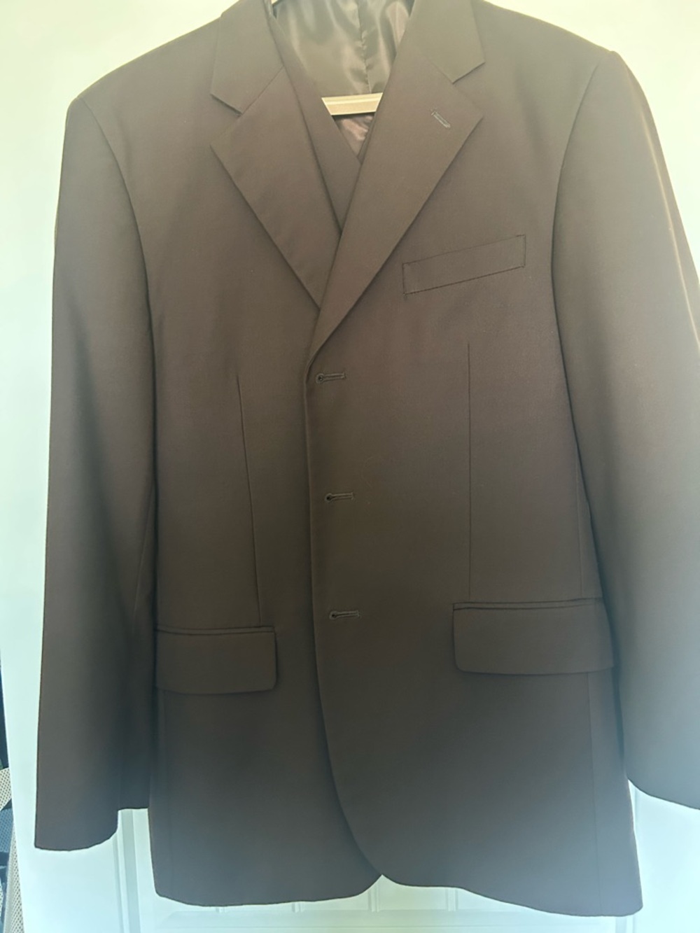 Men's Black Single-Breasted Formal Blazer